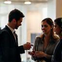 People networking at an event